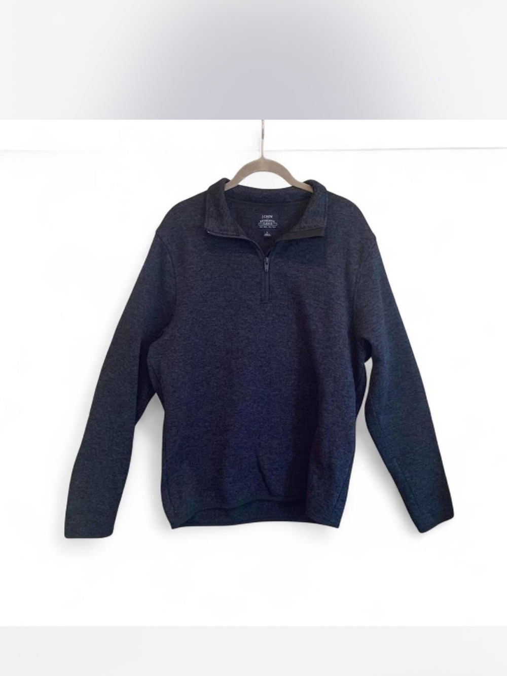 Cozy Outdoors Crew women’s Quarter-Zip Sweater – heathered blue gray size L